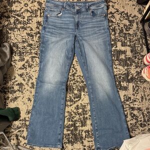 American Eagle Outfitters Women's Kick Boot Blue Jeans